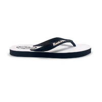 Rockos Double Pluggers Thongs Black / White