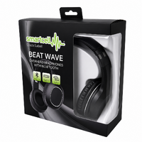 Smartcell Beat Wave Bluetooth Overhead Headphones - Smartcell Black