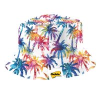 Rockos Bucket Hats - Psychedelic Palm Trees S/M
