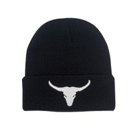Rocko's Beanies - Longhorn Bull Black