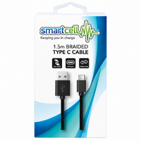 1.5m Braided Type C Cable - Smartcell 