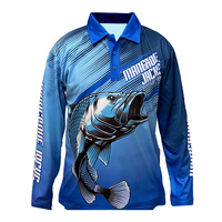 Mangrove Jacks Fishing Shirt Barramundi Blue Available In Various Sizes